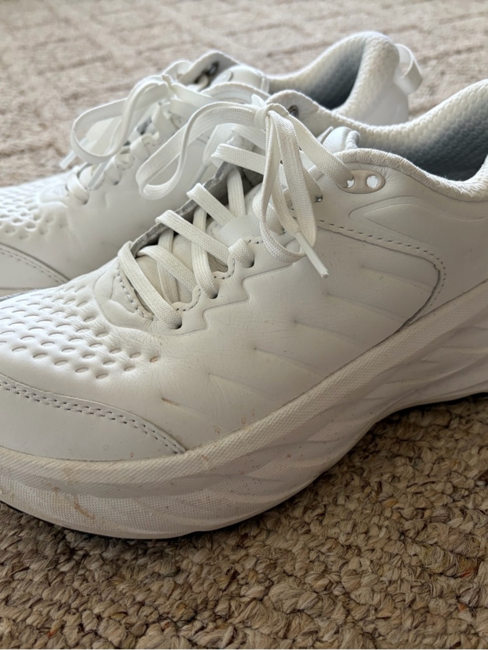 Hoka One One Women's White Athletic Running Shoes